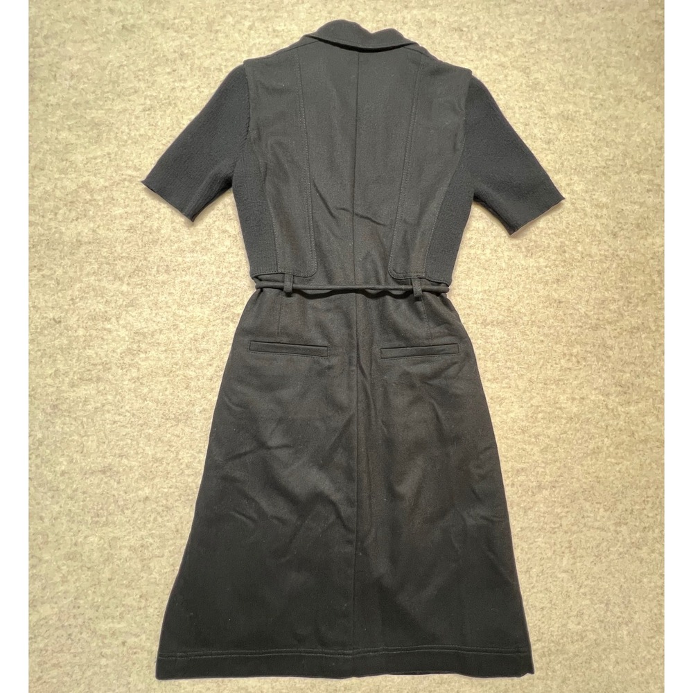 BOSS Hugo Boss Black Collared Belted Shirt Dress Short Sleeve Womens Size XS (2) - Picture 2 of 9
